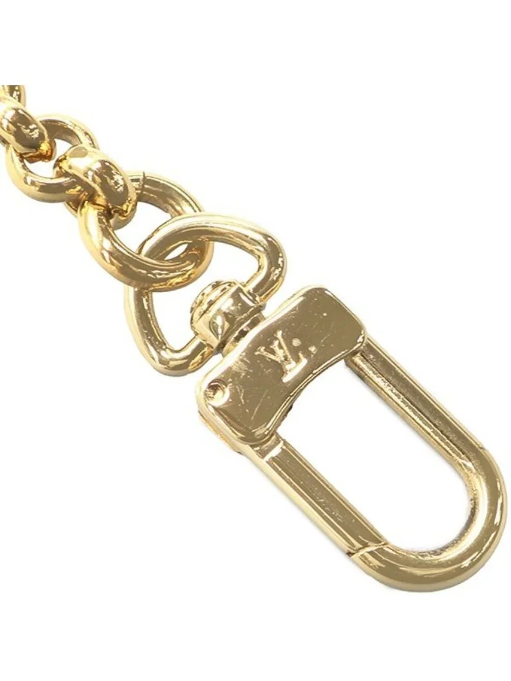 Louis Vuitton 2-Way Bag Monogram Canvas Gold Brown Chain